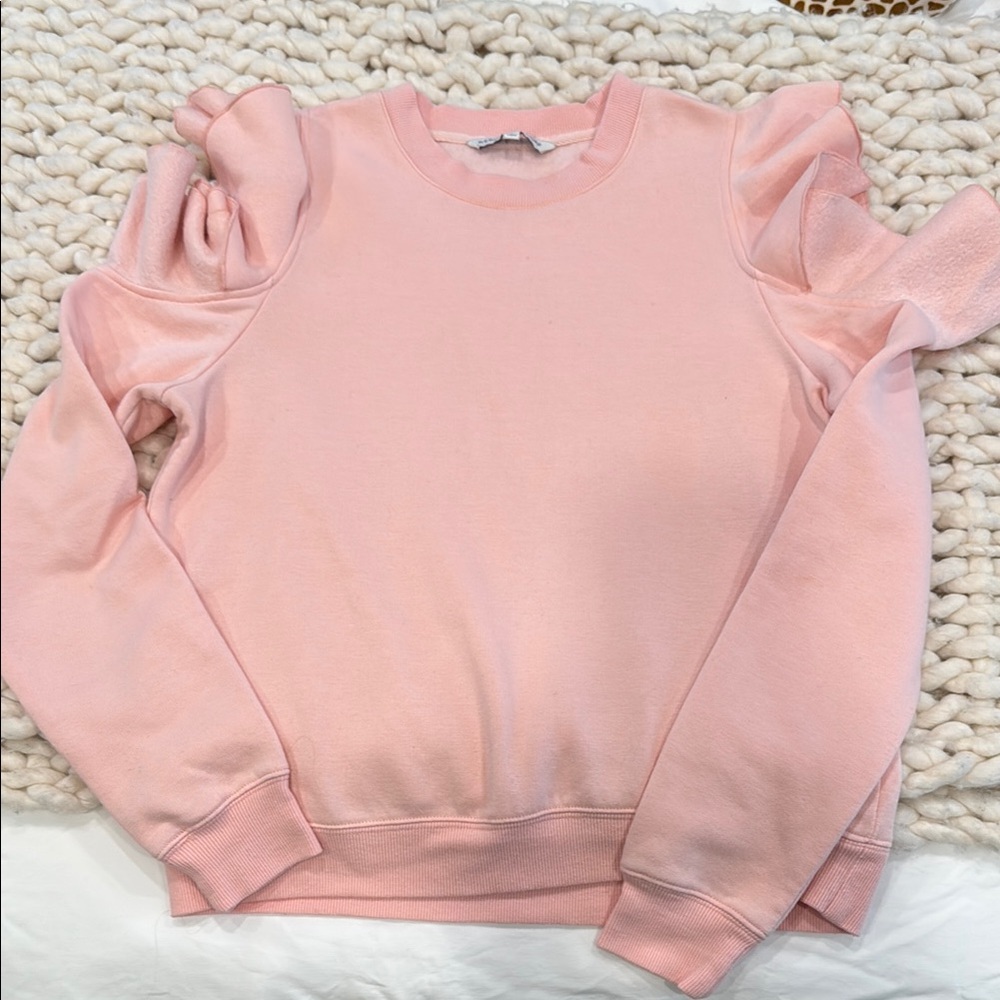 Rebecca Minkoff Pink Ruffle Sweater